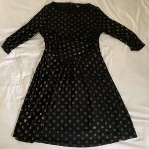 Tommy Hilfiger Black Dress with Metallic Dots